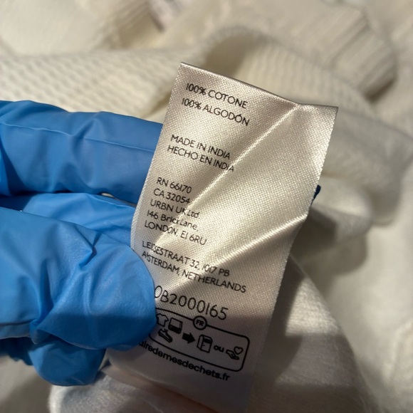 NWT Free People We The Free Swinging Cable Cuff Long Sleeve in Ivory Combo Large - Picture 8 of 9